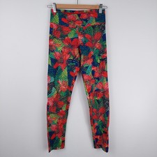 Adidas Running Flower Leggings Bright Colorful Aeroready Size Large