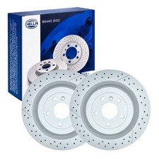 2x HELLA PAGID BREMSSCHEIBEN Ø345mm HINTEN passend für MERCEDES GL-KLASSE GLE GL