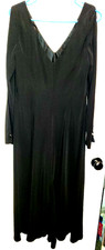 Jones New York Size 14 Black Dress Long Sleeve Classic Elegant Style