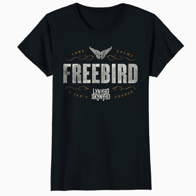 Lynyrd Skynyrd Free Bird Lyrics Classic Rock Retro 70s Official Damen T-Shirt