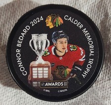 Chicago Blackhawks Connor Bedard Puck Calder Trophy