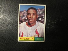 1961  TOPPS #232  BILL WHITE  CARDINALS     VG