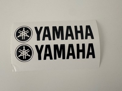 Yamaha Motorrad Aufkleber-Sticker 140x 30mm in Schwarz Glanz.(Überlackierbar)