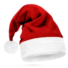 Red Velvet Santa Hat for Adults - Faux Fur Trim - Classy Christmas, Xmas