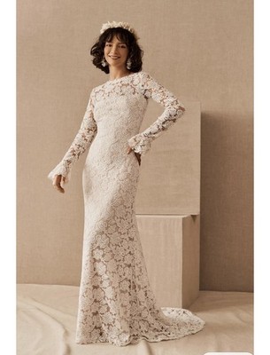 BHLDN Tadashi Shoji Cedar Gown Wedding Dress Size 18 Anthropologie Jenny Yoo
