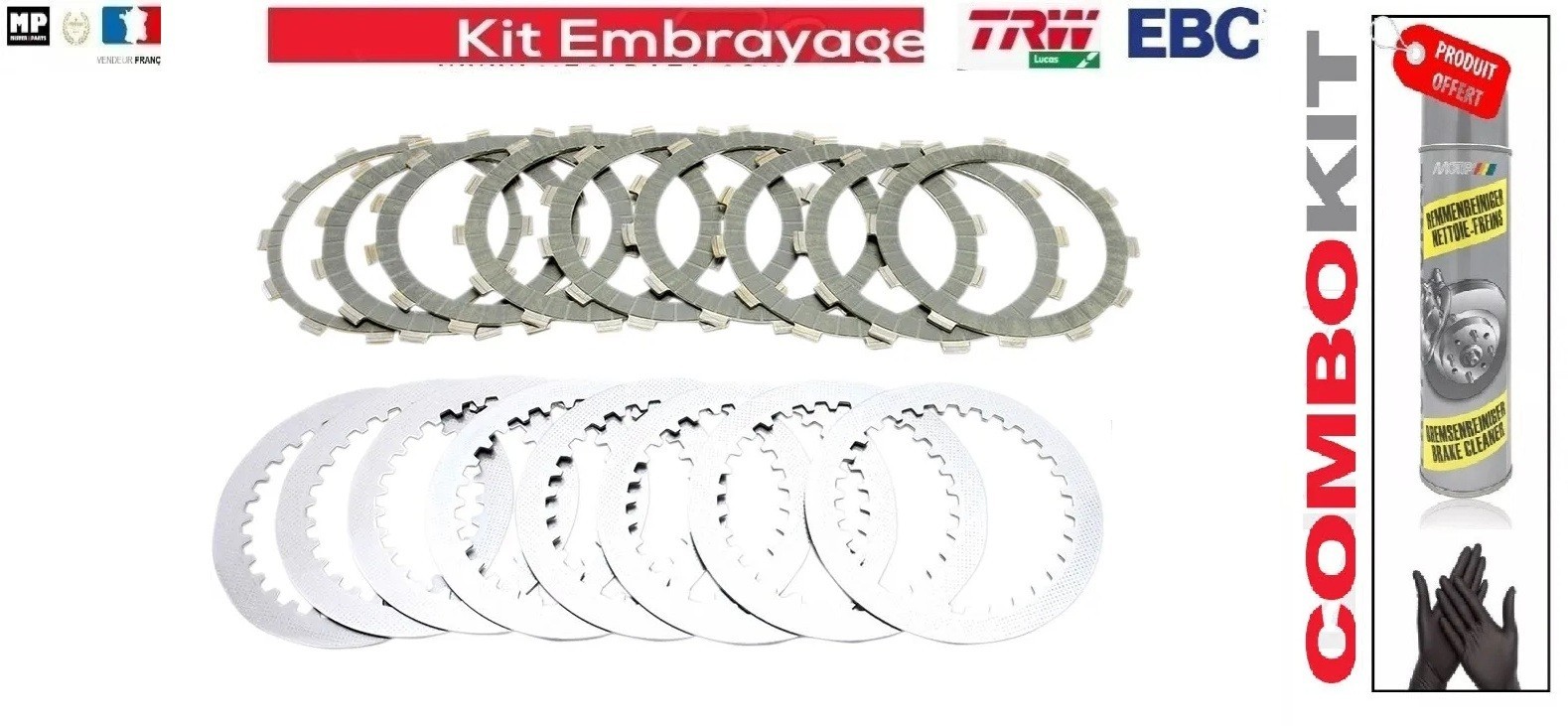 Disques d'embrayage Yamaha XVS 1300 Custom anti-patinage pour une transmission fluide