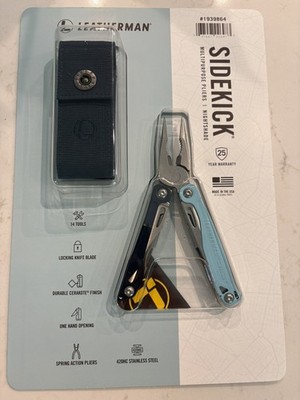 Leatherman Sidekick Multi-Tool Limited Edition with Blue handles and Sheath