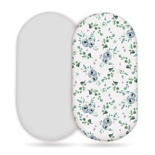 Stretchy Ultra Soft Fitted Bassinet Sheet Set 2 Pack, Universal Cradle Sheet ...