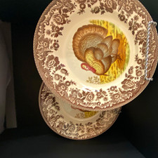Spode Woodland Turkey 8" Plate Set of 4 MPN 80422 Made in England