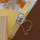 Vintage Rolex Diamond 14k Gold Cocktail Bracelet Watch 1960s Manual Wind