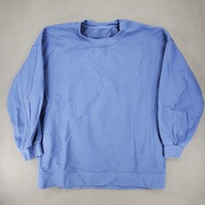 lululemon Perfectly Oversized Crew Sweatshirt Sz 8/10 Blue Cotton Terry Pullover