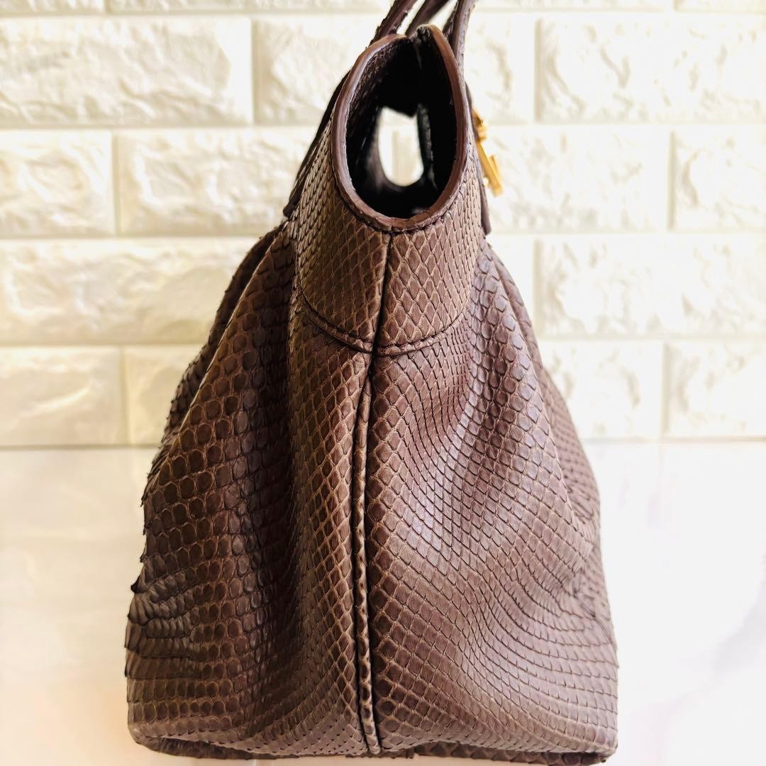 Louis Vuitton Seals PM Python Leather Chocolate B… - image 3