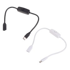 Versatile USB C Cable with ON Off Button USB Type C Male to Female Power Cable