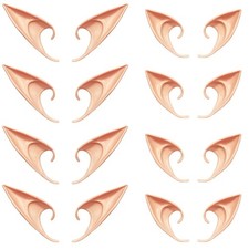8 Pairs Fairy Pixie Elf Ears, Latex Elf Ear,Soft Pointed Goblin Ears, Cosplay...