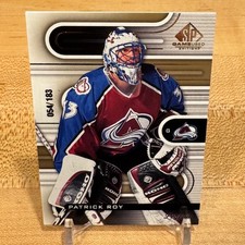 Patrick Roy 2022-23 SP Game Used Legends Gold SP /183 #126 Colorado Avalanche