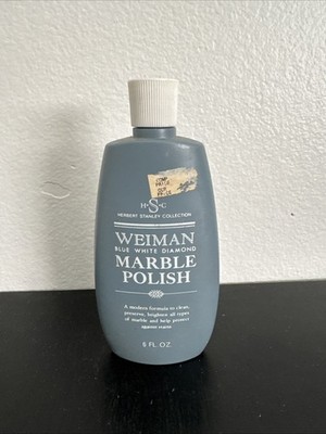 VTG WEIMAN BLUE WHITE DIAMOND MARBLE POLISH HERBERT STANLEY COLLECTION