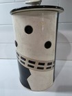 Geometric Art Deco Pottery Container Modern Design HAM 96 Handmade 10.5"X 6"
