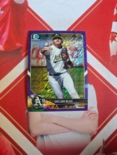2018 Bowman Chrome Base Purple Shimmer Refractor Sheldon Neuse /655