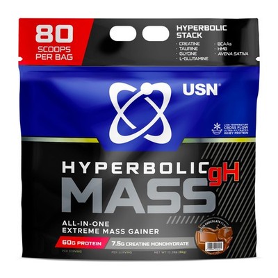 USN Hyperbolic Mass Weight Gainer Protein 6kg (1er Pack), Dutch Chocolate 