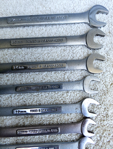 Vintage Craftsman 10pc 12Pt Metric Combination Wrench Set 7mm-17mm ~VV~VA~V~ USA - Picture 8 of 12