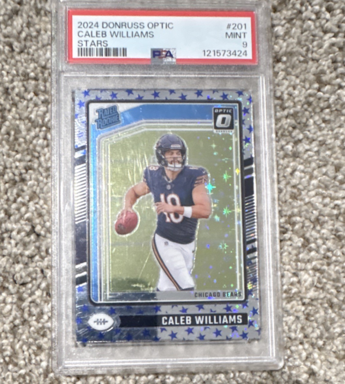 2024 Panini Donruss Optic Caleb Williams #201 Stars Prizm PSA 9 Bears