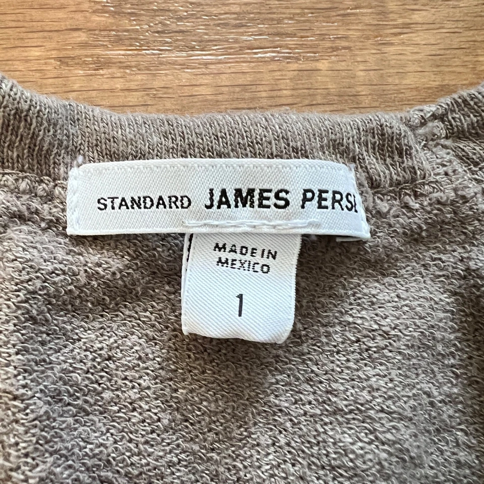 Standard James Perse Tunic Top Size 1/S Tan Kangaroo Pocket Sweatshirt - Image 3 of 4