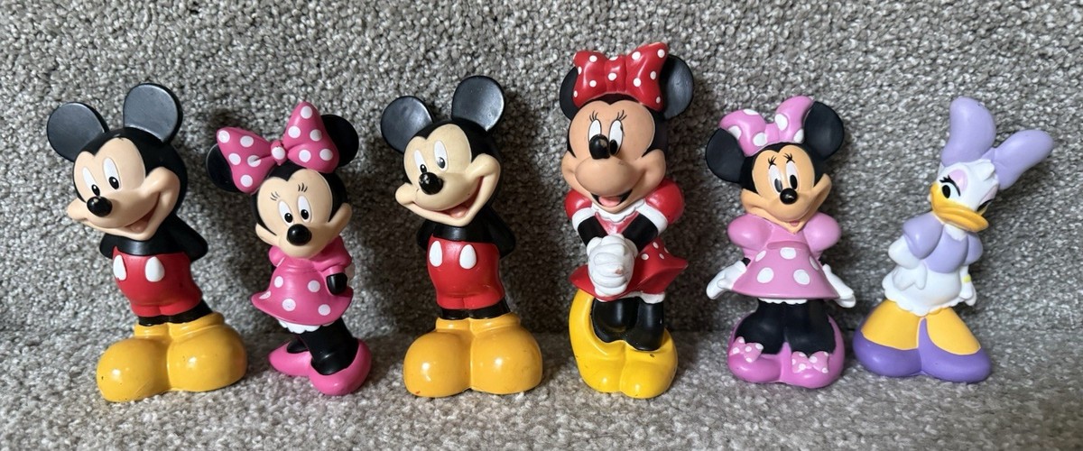 Disney Minnie Mouse Mickey Daisy Vinyl Squeaker Lot 6