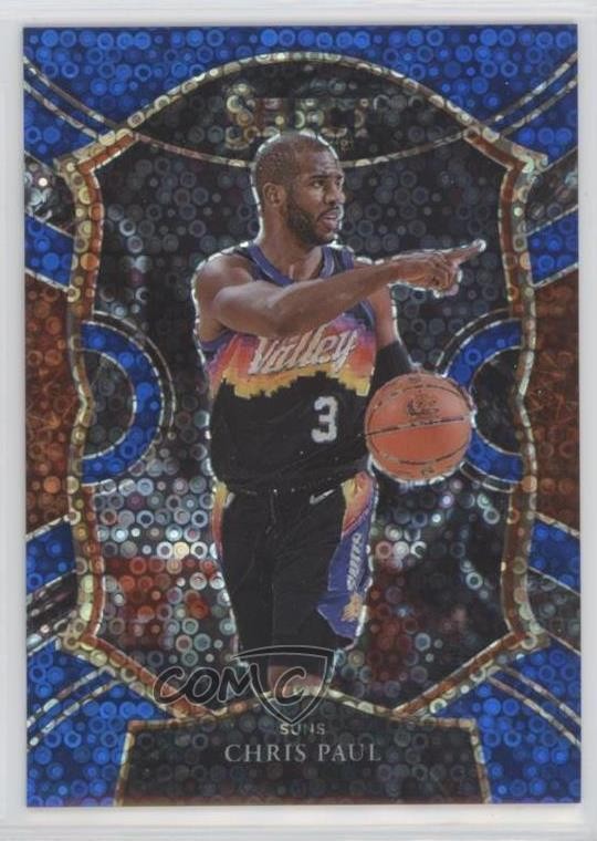 2020-21 Panini Select Concourse Blue Disco Prizm 20/25 Chris Paul #10 hs9