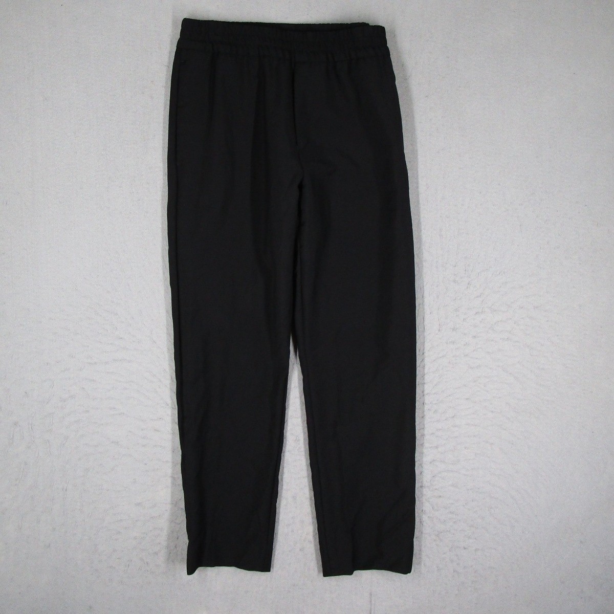 Acne Studios Ryder L WO MH Black Wool Mohair Tapered Trousers Mens