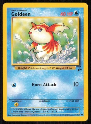 Goldeen 76/130 Common Base Set 2 Pokemon Lightly Played