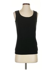 Lafayette 148 New York Women Black Sleeveless T-Shirt S
