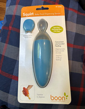 Boon Squirt Baby Food Dispensing Spoon, Blue/Gray, BPA/Phthalate/PVC-Free 4m 