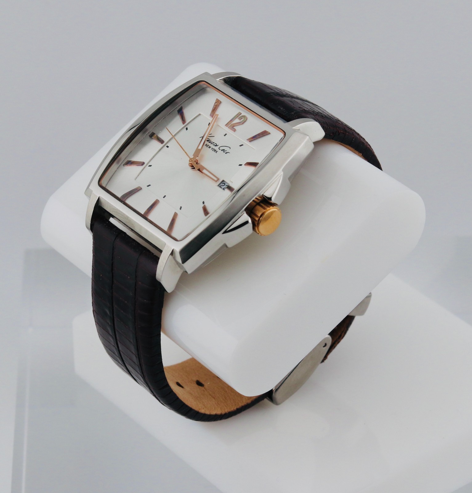 Kenneth Cole Rectangular White Dial Date Men's Wa… - image 2