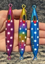 Lot 3  300g   Heavy  Jig BLUEFIN  TUNA Bomb JIGS - Best  Glow Fully Rigged Glow