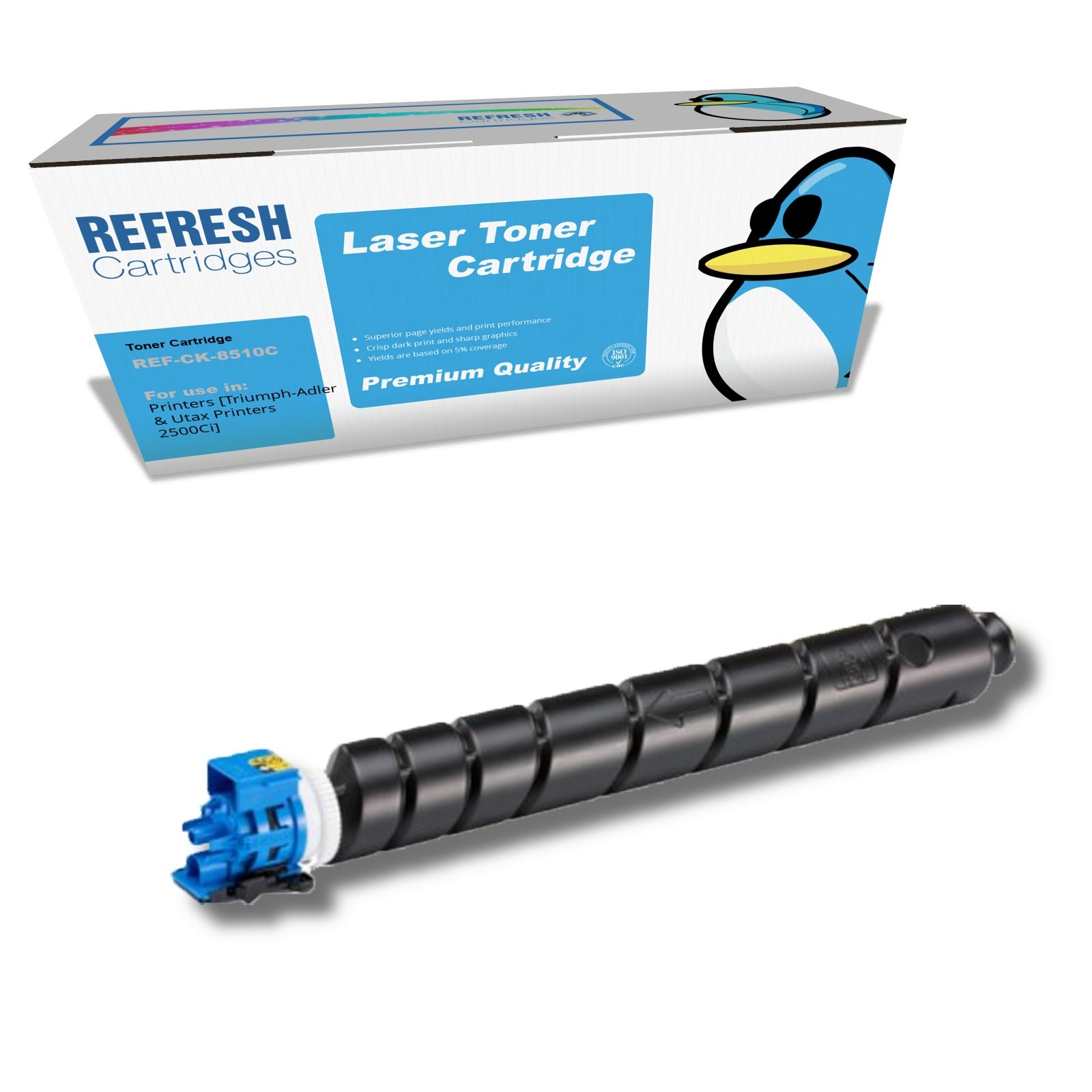 Refresh Cartridges Cyan CK-8510C Toner Compatible With Triumph-Adler Printers
