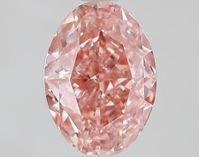 Lab Grown Oval 1.61 Fancy Vivid Pink VS1 Certified Lab Grown CVD Diamond