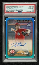 2024 Topps Pro Debut Blue Foil 145/150 Ty Floyd #PD-134 PSA 10 GEM MT Auto 8d2