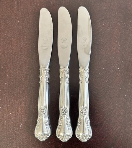Lot Of 3 Gorham Chantilly Sterling Silver Handle Knives #3