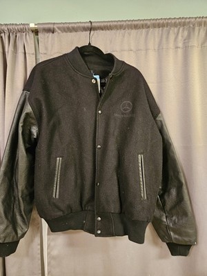 Mercedes Benz McLaren Size L Varsity LETTERMAN Jacket Wool Leather