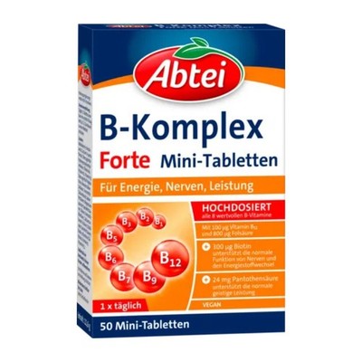 Abtei B Komplex Forte 50 Tabletten Vitamin B Nahrungsergänzung