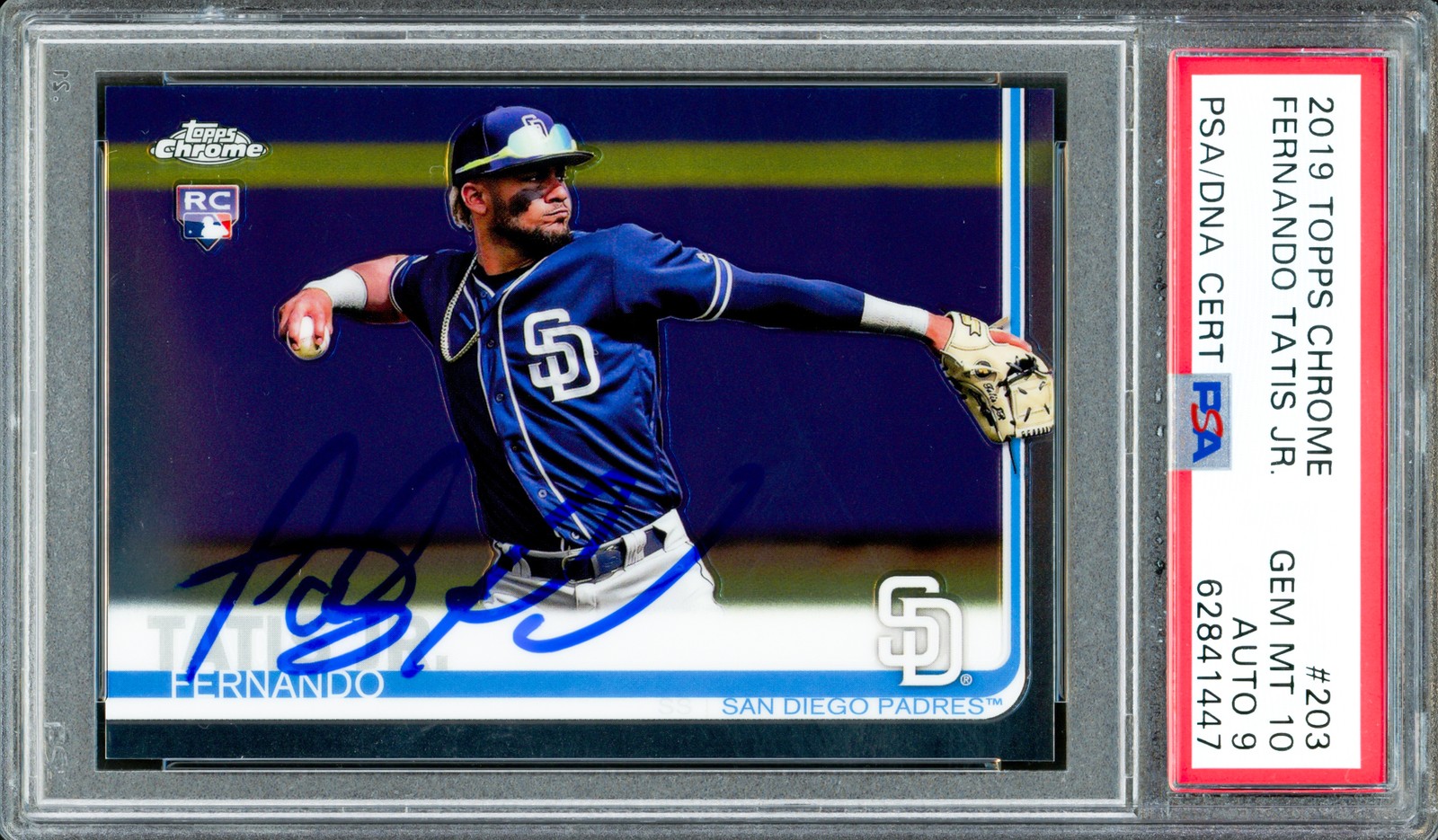 Fernando Tatis Jr. 2019 Topps Chrome #RA-FT Rookie Auto Price