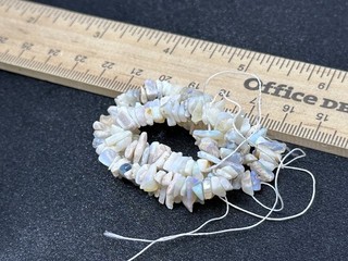 Strand of Beautiful Polished Opal Gemstone Nugget Beads Vintage Estate Find