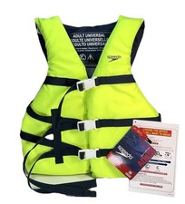 NWT Speedo Unisex Adult Green Adjustable Life Vest Adult Universal 90 lbs and Up