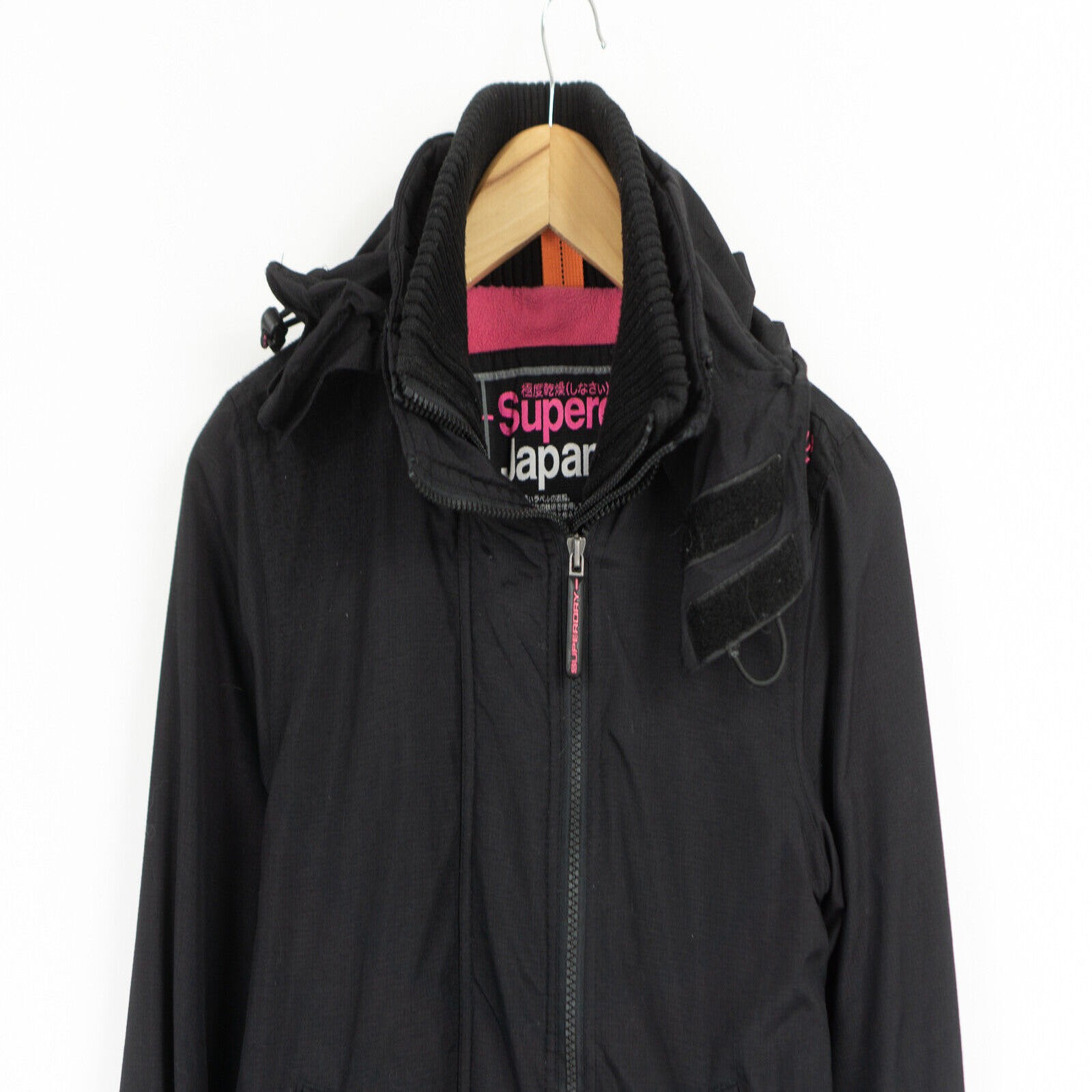 SuperDry The Windcheater Jacket Waterproof Breathable Black Womens Wf7 Size XS image 3