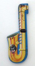 Vintage Japanese Tin Whistle- Saxophone with Minstrel