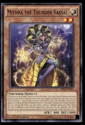yugioh emperor of darkness card list Mithra the Thunder Vassal Structure Deck: Emperor of Darkness SR01-EN011 LP