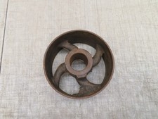 VTG CAST IRON CURVED SPOKE FLAT BELT PULLEY LINE SHAFT HIT MISS ENGINE 8x3.5x2