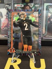 2025 Topps Chrome Evan McPherson Cincinnati Bengals #64 Neon Pulse Refractor