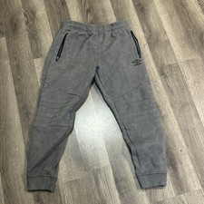 Boy 7/8 Umbro Jogger Pants Grey Tag Cut