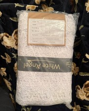 White Angel White floral Net/lace Roll 15.3 Metres New!